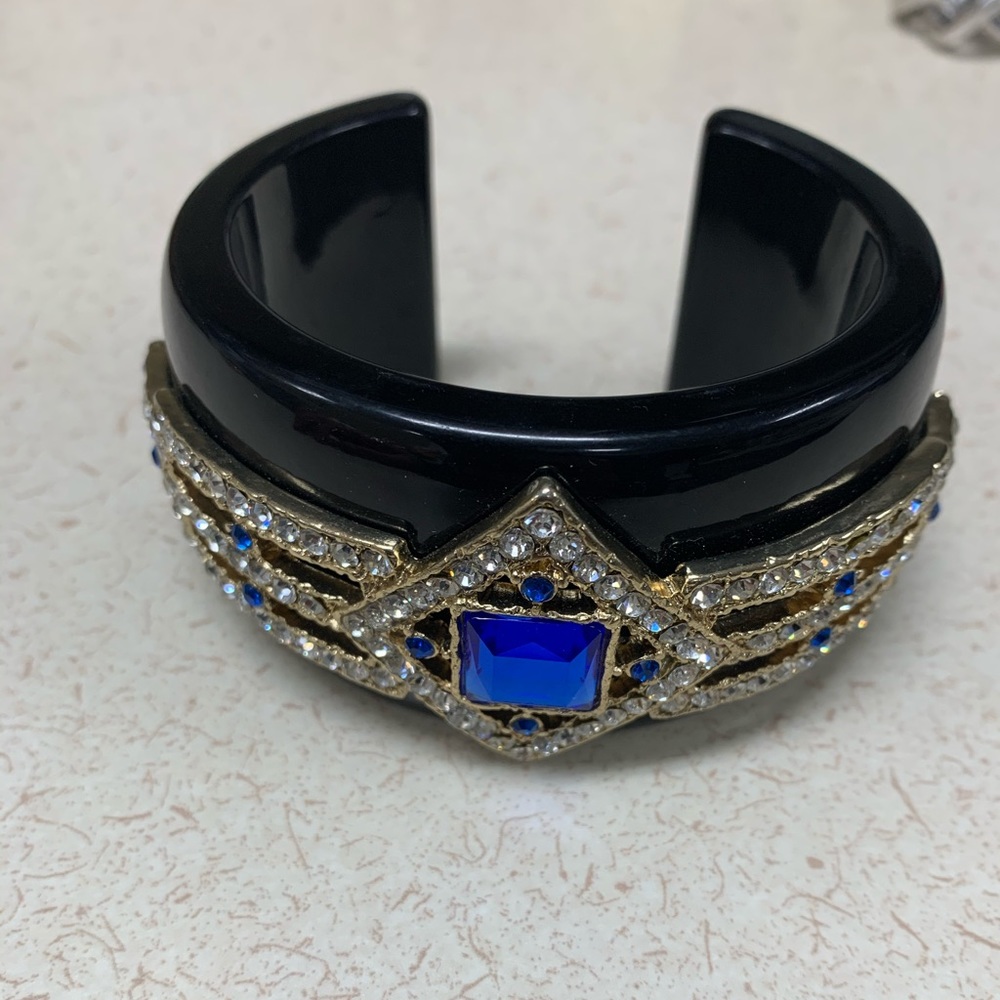 3 for $10 acyrlic rhinestone cuff blue